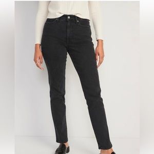 Old Navy OG straight leg high rise black jeans